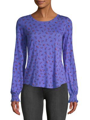 Highline Collective Printed Balloon-sleeve Top