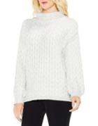 Vince Camuto Petite All-over Cable-knit Turtleneck Sweater
