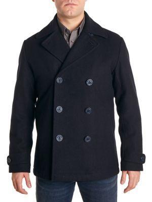 Perry Ellis Double-breasted Peacoat