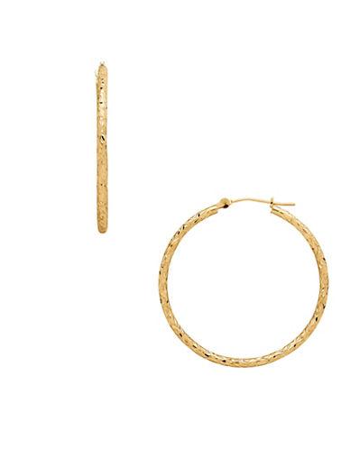 Lord & Taylor 14k Gold Hoop Earrings- 1.45in