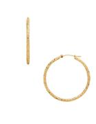Lord & Taylor 14k Gold Hoop Earrings- 1.45in