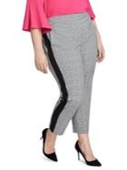 Rachel Rachel Roy Plus Glen Plaid Slim Cropped Pants