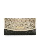 Brahmin Mercury Crescent Leather Checkbook Wallet
