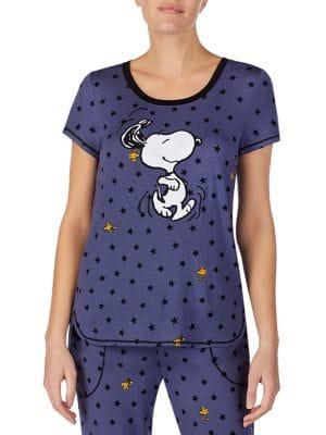 Peanuts Star Printed Snoopy Tee