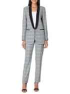 Tahari Arthur S. Levine Two-piece Plaid Shawl Collar Pant Suit