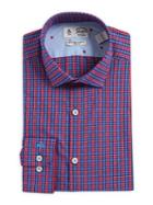 Penguin Slim-fit Plaid Spread-collar Dress Shirt