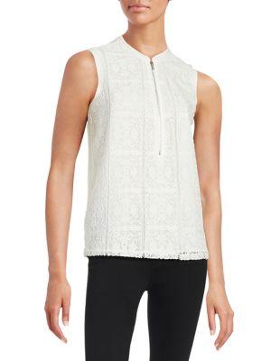 Calvin Klein Plus Sleeveless Textured Blouse