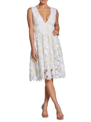 Dress The Population Summer Rita Crochet Lace Fit-&-flare Dress