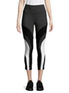 Askya Cropped High-waisted Colorblock Leggings