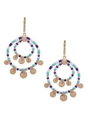 Lonna & Lilly Goldtone & Beaded Orbital Earrings