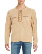 Laboratory Lt Man Sueded Lace-up Shirt