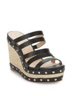 Charles By Charles David Loyal Studded Leather Espadrille Wedges