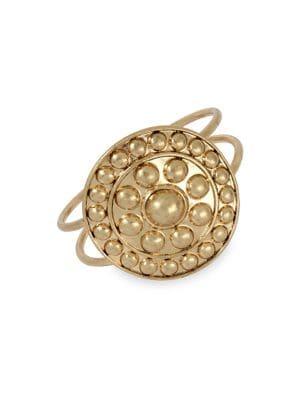 Robert Lee Morris Shield Goldtone Bangle Bracelet