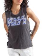 Lucky Brand Kiss Side Lace Cotton Top