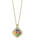 Effy 14k Yellow Gold And Multi-stone Pendant Necklace