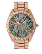 Betsey Johnson Abalone Optical Dial Rose Gold Watch, Bj00048147