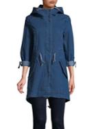 Marc New York Andrew Marc Dakota Drawstring Hood Denim Anorak