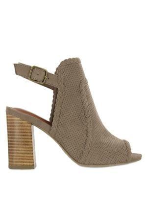Mia Pat Faux Suede Ankle Strap Sandals