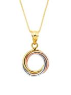 Lord & Taylor Charms And Pendants Tri-tone Love Knot 14k Gold Pendant Necklace