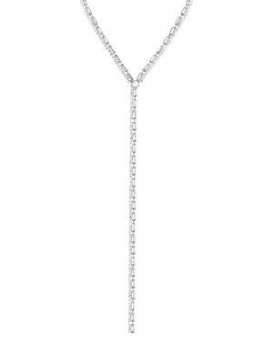 Steve Madden Silvertone And Crystal Y-necklace