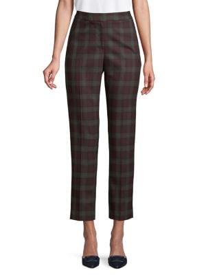 Tahari Arthur S. Levine Plaid Ankle Pants