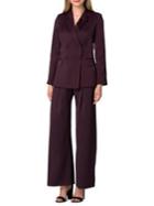 Tahari Arthur S. Levine Two-piece Double-breasted Wide-leg Pant Suit