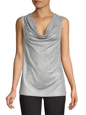 Calvin Klein Foil Drape Blouse