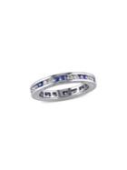 Sonatina 18k White Gold, Sapphire & Diamond Eternity Anniversary Ring