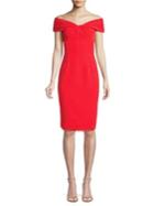 Trina Turk Modernism Imperative Off-the-shoulder Sheath Dress