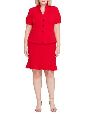 Tahari Arthur S. Levine Short-sleeve Jacket And Skirt Suit
