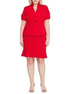 Tahari Arthur S. Levine Short-sleeve Jacket And Skirt Suit