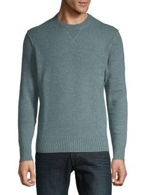 Black Brown Knit Crewneck Pullover