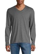 Calvin Klein V-neck Long-sleeve Cotton Tee