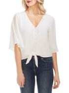Vince Camuto Mystic Blooms Self-tie Blouse