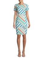 Black Halo Jodee Striped Sheath Dress