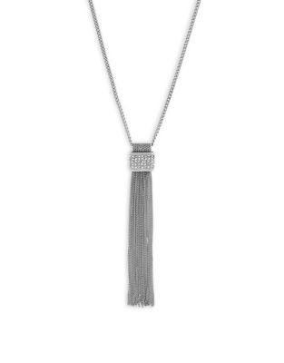 Jessica Simpson Crystal Tasseled Y Necklace