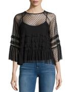 Highline Collective Ruffled Mesh Top