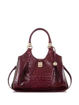 Brahmin Elisa Textured Leather Satchel
