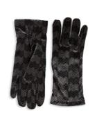 Cejon Chevron Striped Velvet Gloves