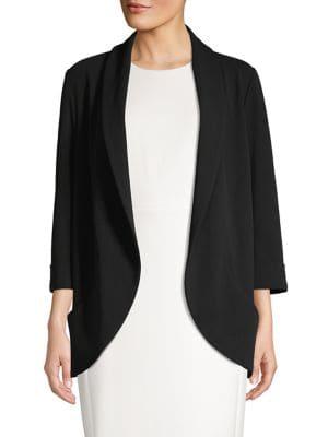 H Halston Shawl Collar Open Blazer