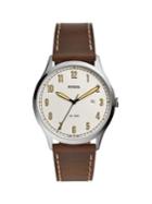 Fossil Forrester Stainless Steel & Leather-strap Watch