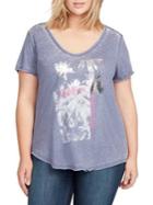 William Rast Plus Martin Palm Back-cutout Tee