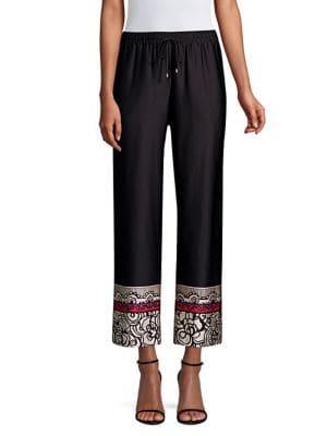 Trina Turk Obsidian Printed Cuff Pants