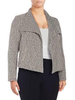 Calvin Klein Plus Jacquard Knit Jacket