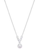 Nadri Faux Pearl And Stone Accented Pendant Necklace