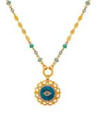 Lonna & Lilly Two-row Evil Eye Goldtone & Crystal Necklace