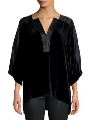 Elie Tahari Nolia Velvet Blouse