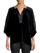 Elie Tahari Nolia Velvet Blouse