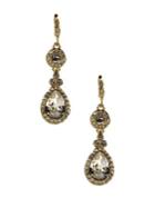 Givenchy 10kt. Gold Plated And Swarovski Crystal Teardrop Earrings