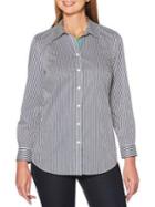 Rafaella Petite Striped Button-down Shirt